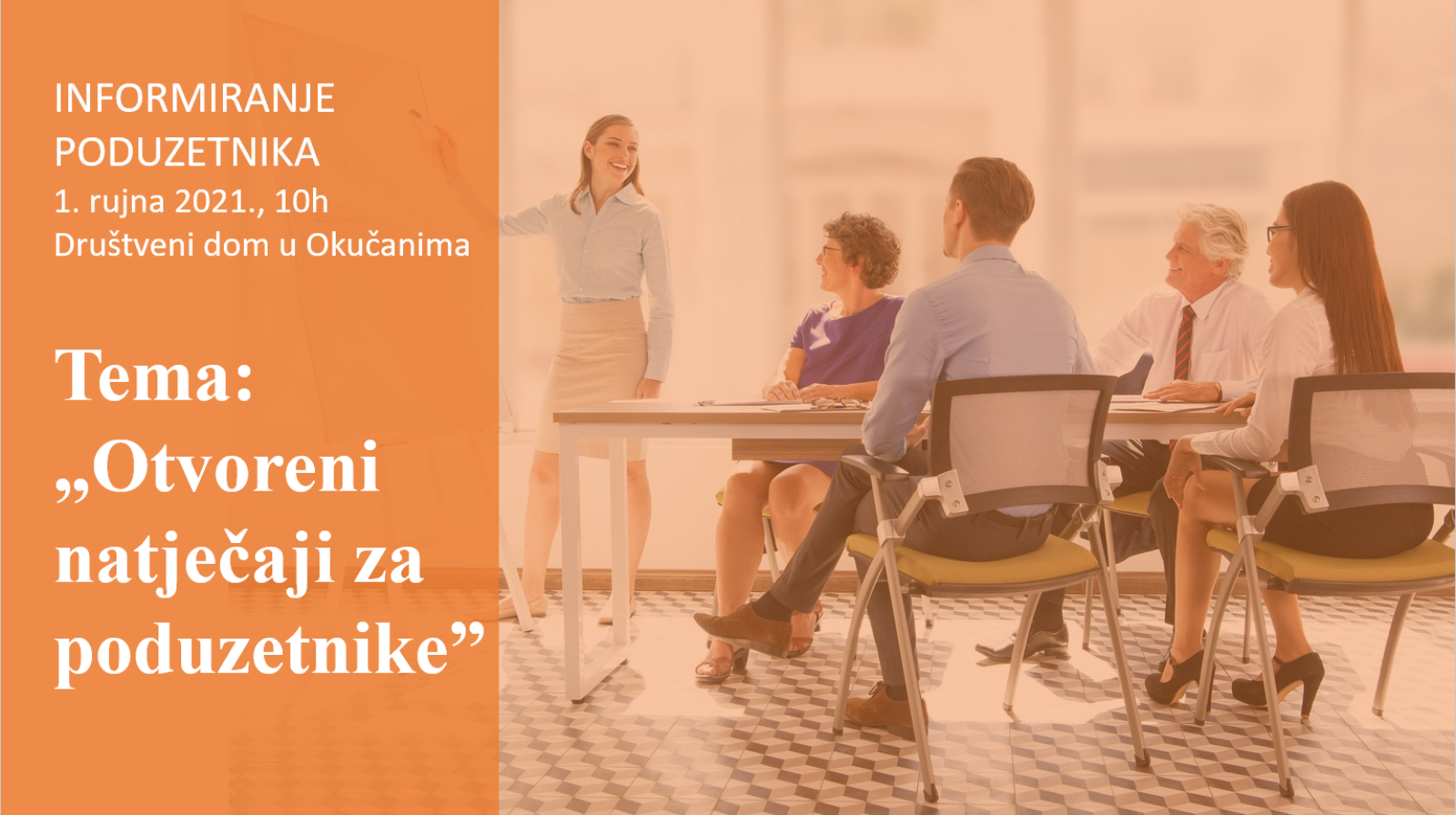 Najava informiranja poduzetnika o otvorenim natječajima