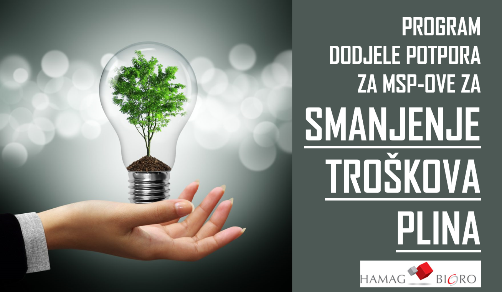 Program potpora za smanjenje troškova plina za MSP-ove