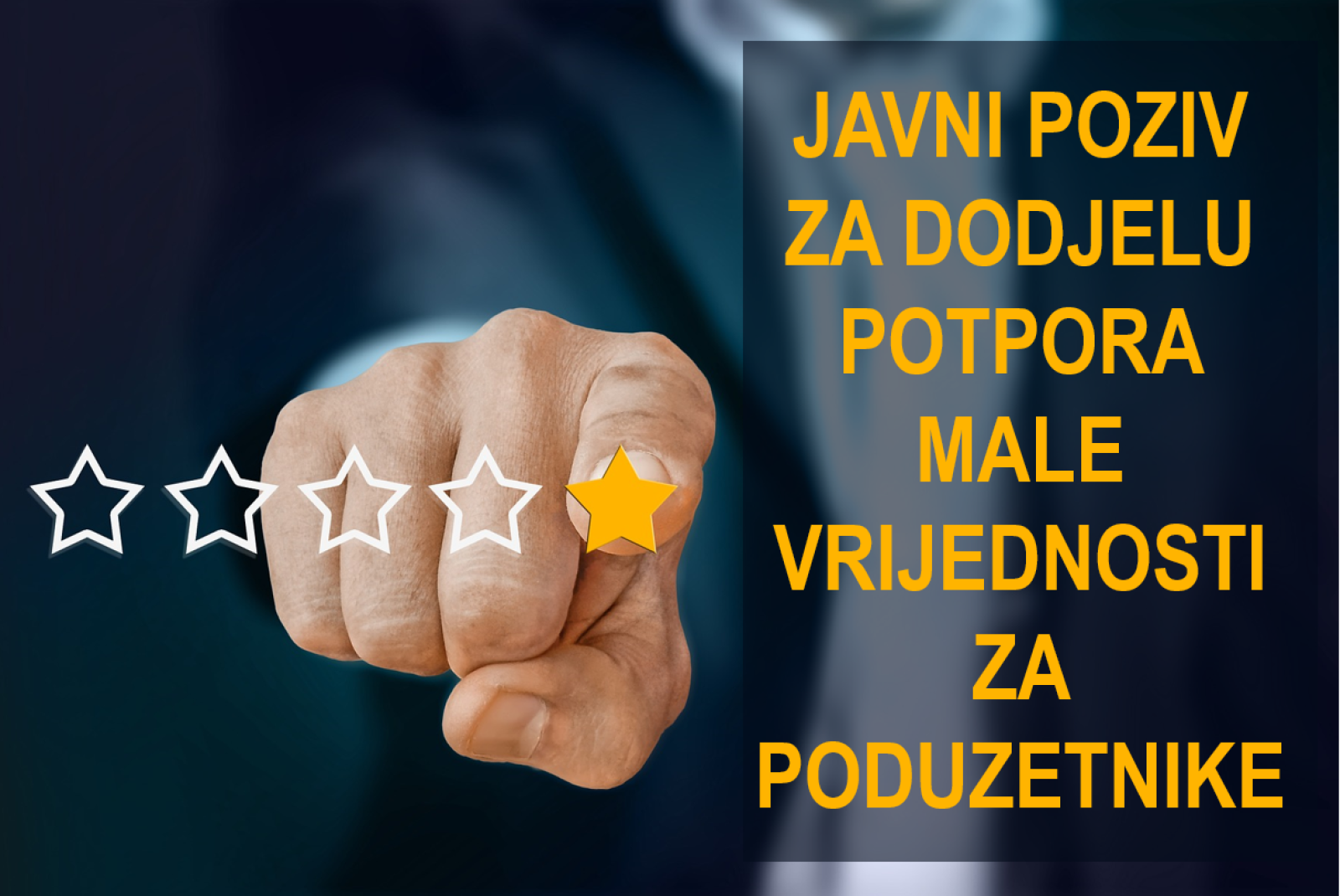 Objavljen Javni poziv za dodjelu potpora male vrijednosti za poduzetnike