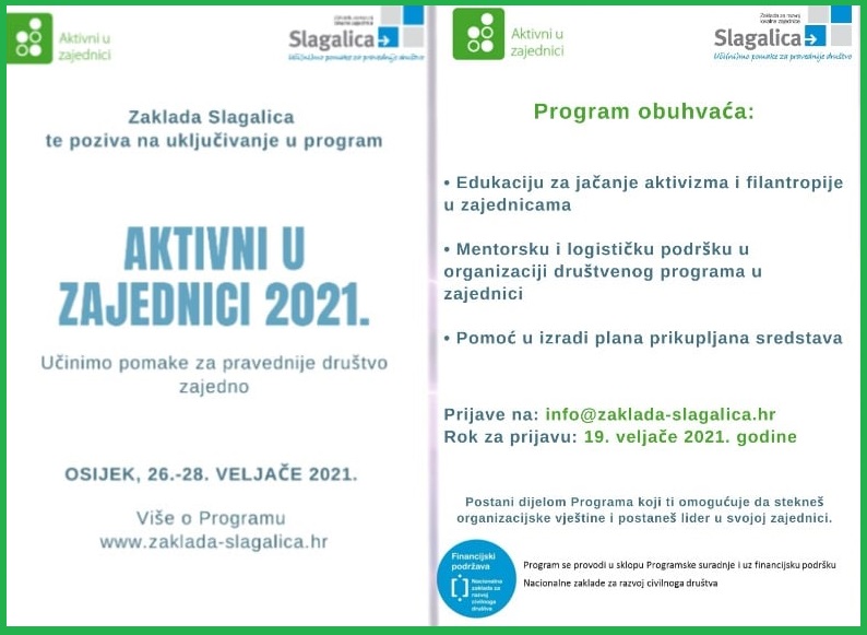 Uskoro edukacija za jačanje aktivizma i filantropije u slavonskim županijama