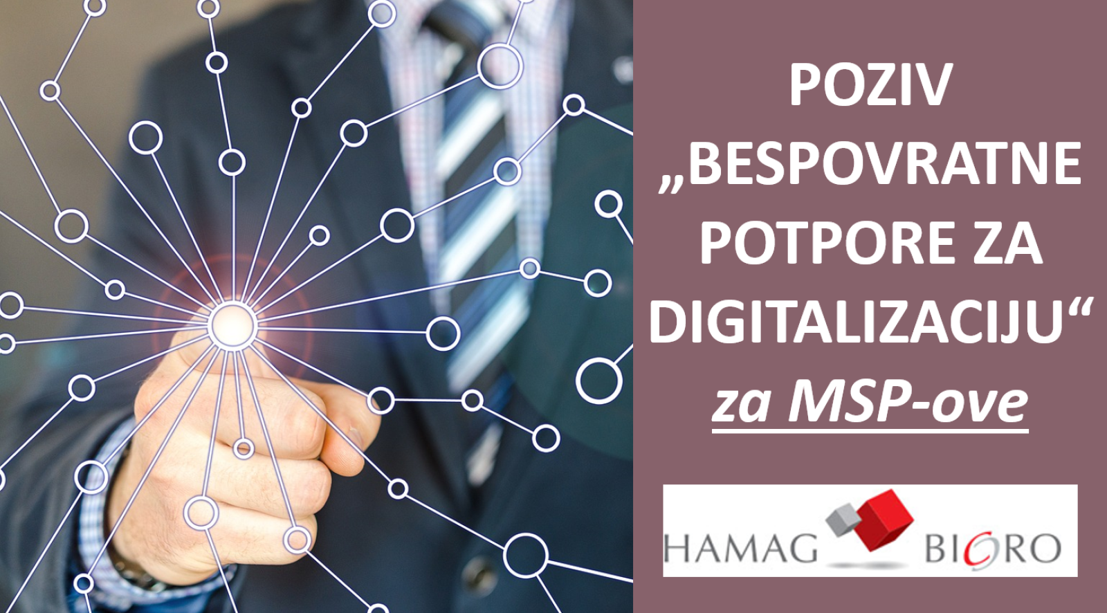 Objavljen poziv „Bespovratne potpore za digitalizaciju“ za MSP-ove