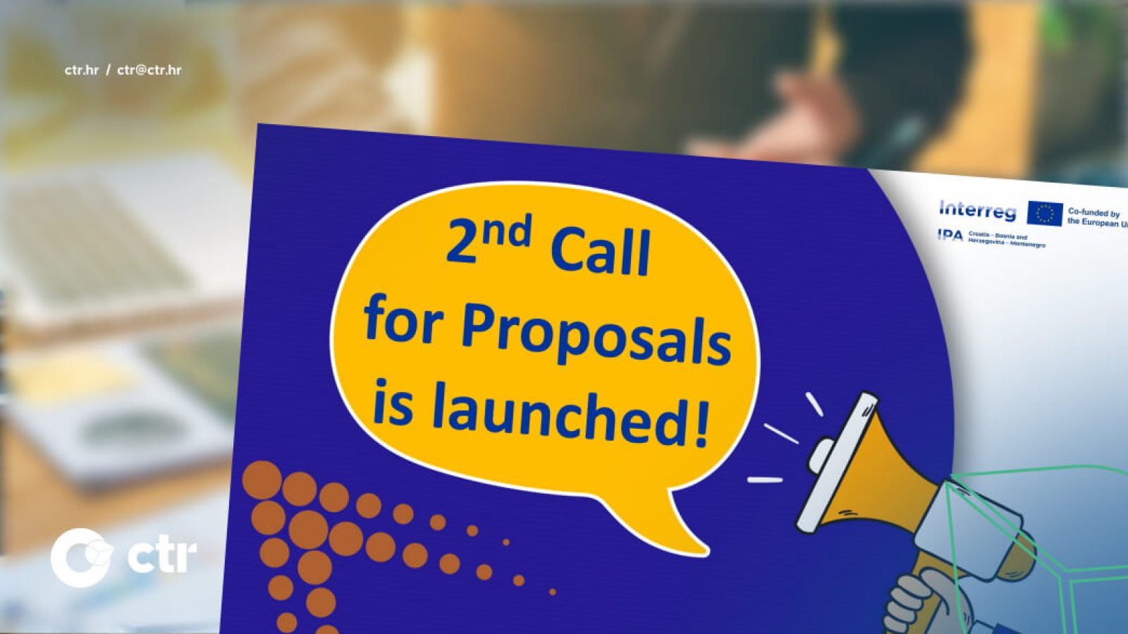 Otvoren je 2. poziv na dostavu projektnih prijedloga Interreg VI-A IPA Program Hrvatska–Bosna i Hercegovina–Crna Gora 2021. – 2027.