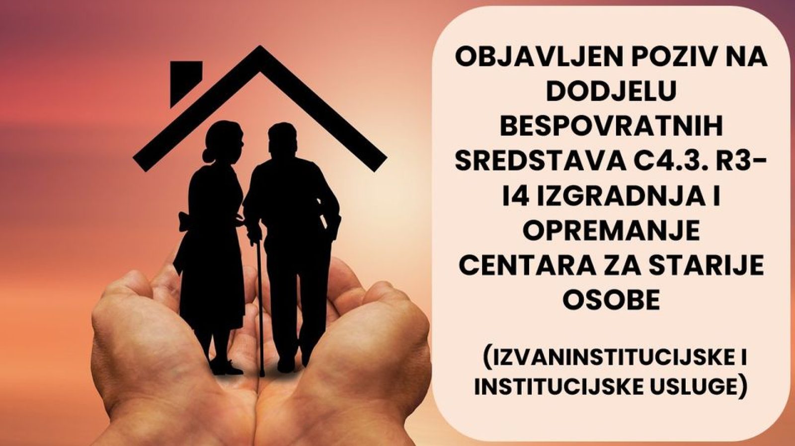 Objavljen Poziv za izgradnju i opremanje centara za starije osobe